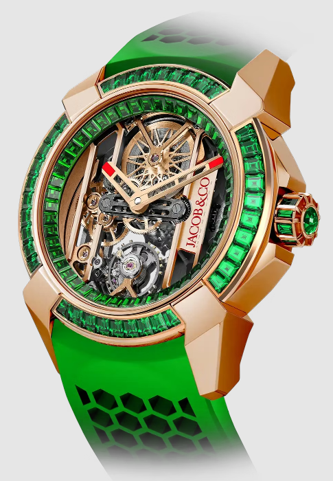 Review Jacob & Co epic x baguette TSAVORITES EX100.43.BC.AA.A Replica watch